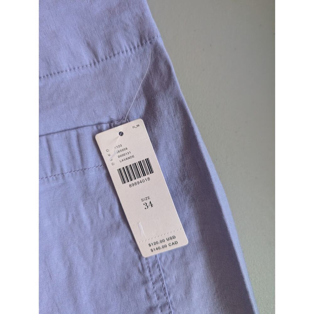 NWT Anthropologie Maeve The Colette Cropped Wide-Leg Pants Sz 34 LAVENDER 7F471 - Picture 6 of 12
